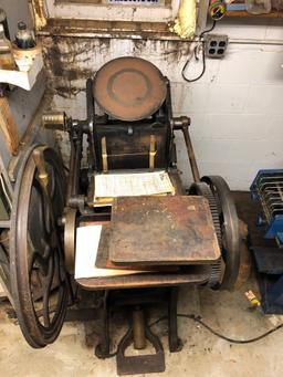 Chandler & Price Jobbing Press c. 1885 - Buyer Responsible for Removal