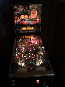 1993 Williams Star Trek Next Generation Pinball Machine, Works Great, See Video