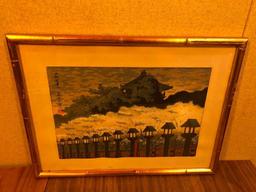 Framed Art Print Displayed at Mt Fuji Inn in Omaha, NE