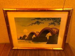 Framed Art Print Displayed at Mt Fuji Inn in Omaha, NE