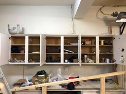 Contents of 6 Cabinets & Top of Workbench, Dog Leash, Hardware, Seat, Misc.