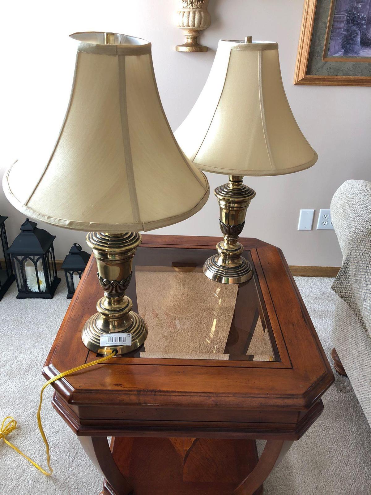 Lot of 2 Brass Lamps