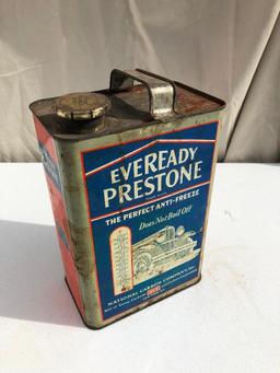 Eveready Prestone 1 Gallon Tin Can