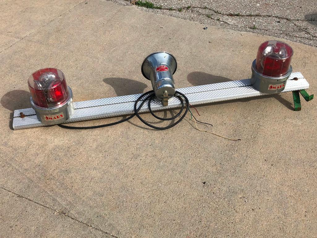 Vintage Mars Police Light Bar and Siren