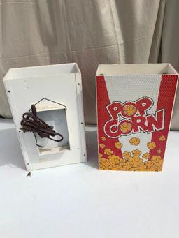 Movie Theater Popcorn Box Sconce Style Lights, Perforated Metal, 15" Tall