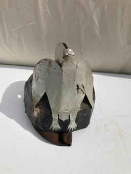 Medival Metal Helmet Folk Art