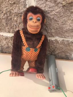 Vintage Battery Operated Remote Control Monkey, Japan, Clean Battery Box