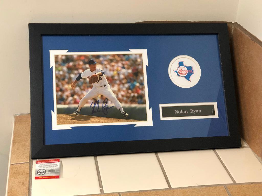 Signed Framed Nolan Ryan Photo w/ COA