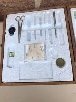 Tasco Deluxe Microscope Kit in Orig. Wooden Case