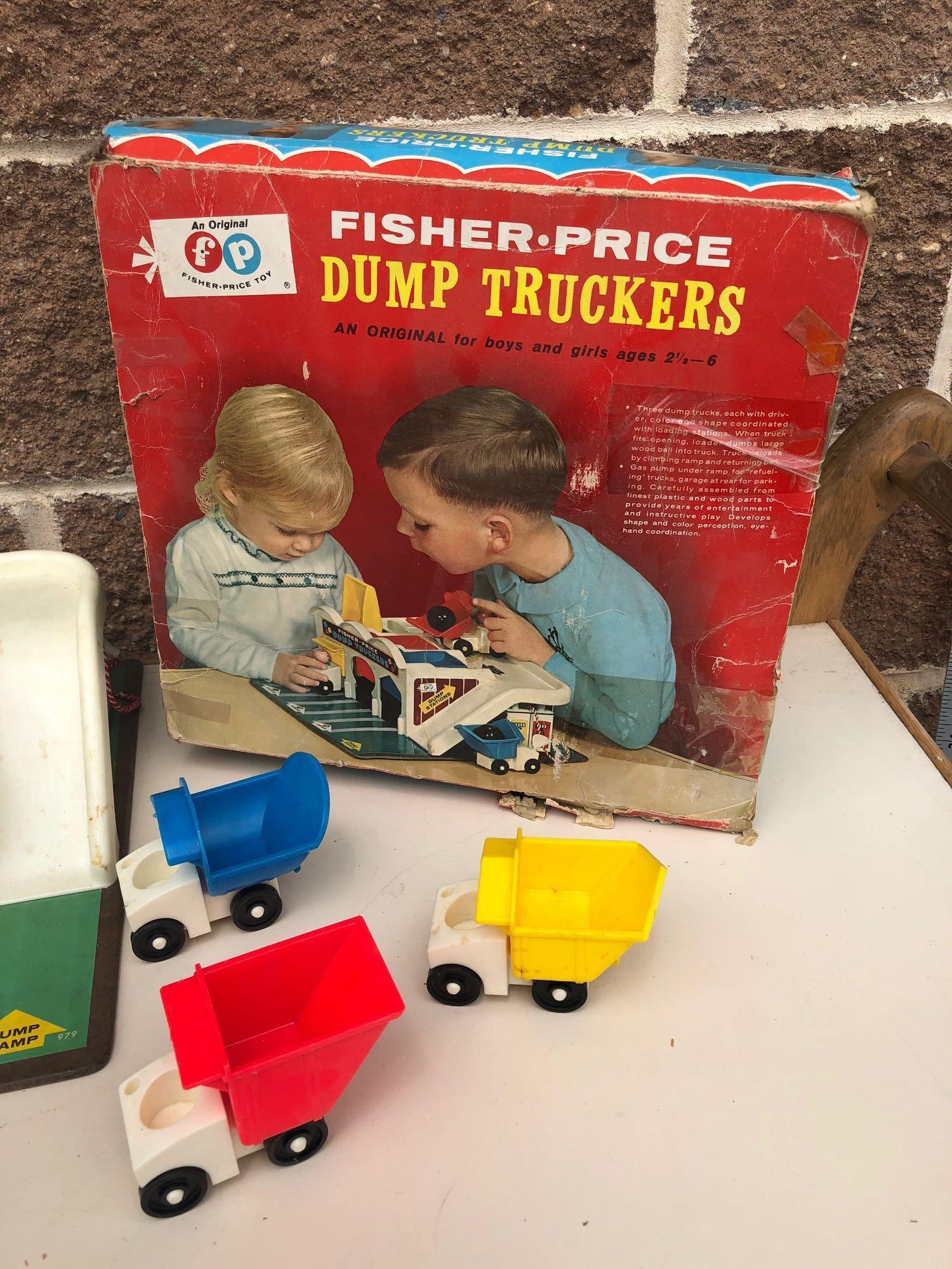 1965 Fisher-Price Dump Truckers Set w/ Orig. Box