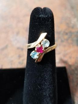 14k Gold Ring w/ Gemstones - 3.5 Grams