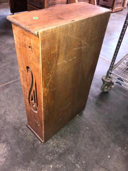 Antique Oak Cabinet 28.5" x 17.5" x 7.5"