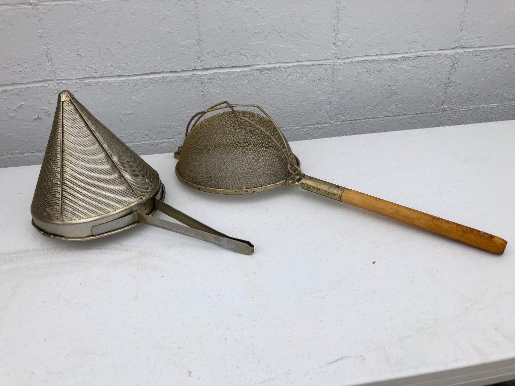 Lot of 2 Collanders or Strainers, Commercial, Large