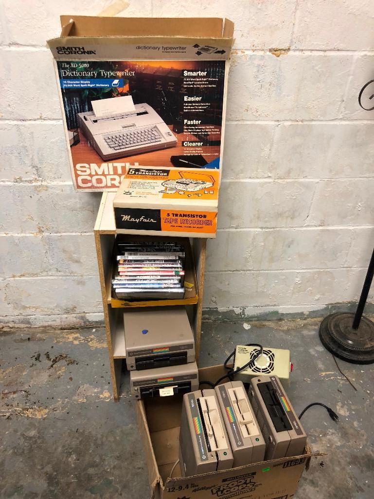 Commodore 154I, Transistor Tape Recorder, Dictionary Typewriter, DVDs, All Untested