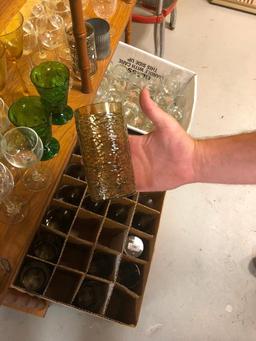 Lots of Drinking Glasses, Including Bohemian Caf? Water Cups, Stand Not Included
