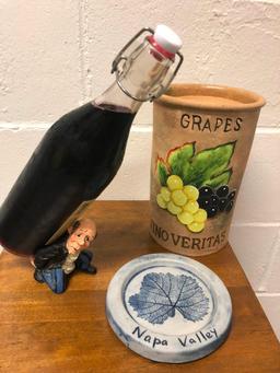 Wine Bottle Cooler, Napa Valley Bottle Coaster, and Funny Bottle Holder