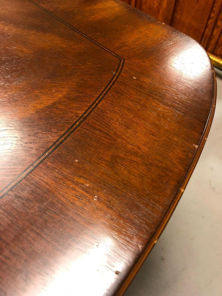 Clawfoot Solid Wood Table with Nice Detail, 44" wide X 72" long, Surface Scratches and Dings