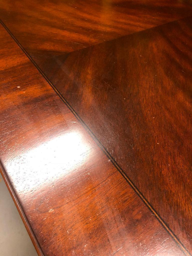 Clawfoot Solid Wood Table with Nice Detail, 44" wide X 72" long, Surface Scratches and Dings