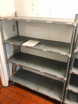 NSF Stationary Metal Shelving Unit - 4 Shelves 48"x18"x62"