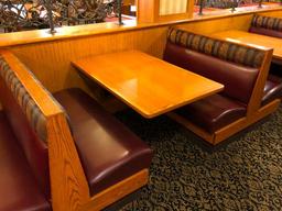 Bank of Booths - 2 Doubles, 4 Singles (36"Wx48"H), 4 Wallmount Booth Tables 29.5"x48"