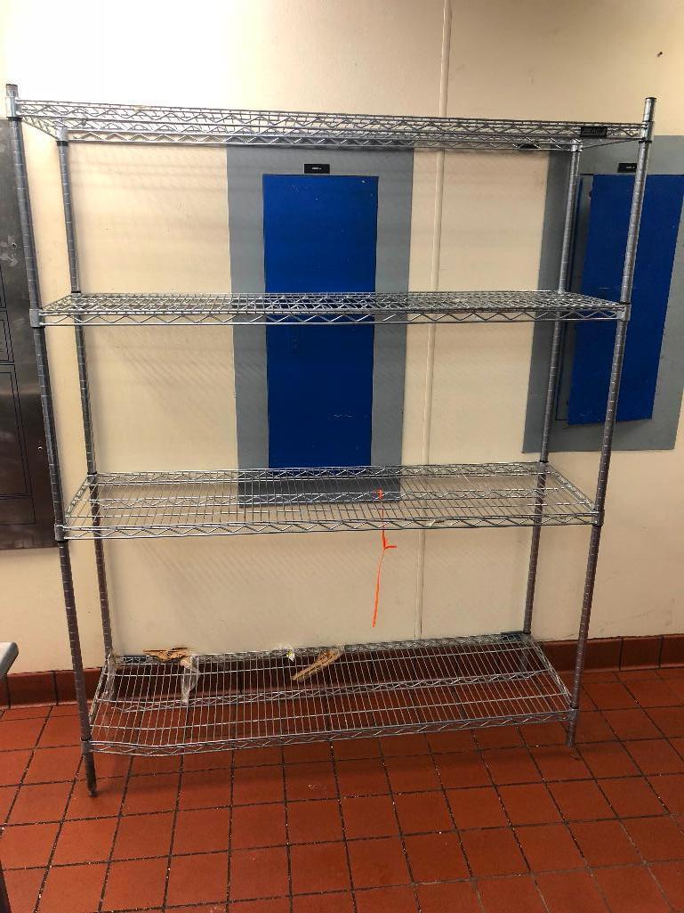 Eagle NSF Adjustible Stationary Wire Shelving Unit - 4 Shelves 60"x18"x76"