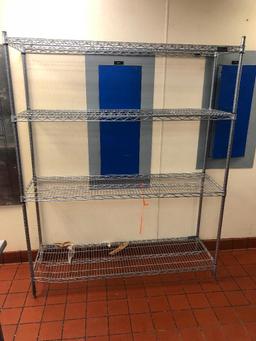 Eagle NSF Adjustible Stationary Wire Shelving Unit - 4 Shelves 60"x18"x76"