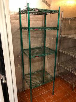 Eagle NSF Adjustible Stationary Wire Shelving Unit - 4 Shelves 24"x18"x74"
