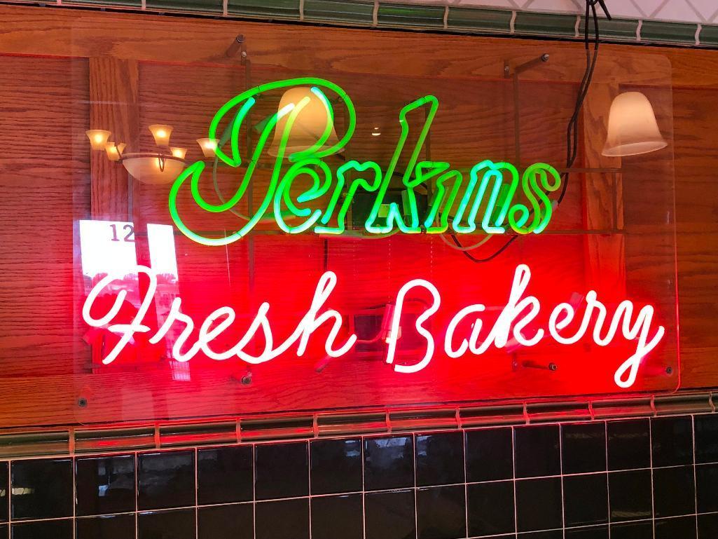 Perkins Fresh Bakery 2 Color Neon Sign 28"H x 48"W