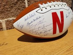 Nebraska Cornhuskers, National Championship Coach Osborne and Coaching Staff Signed Football