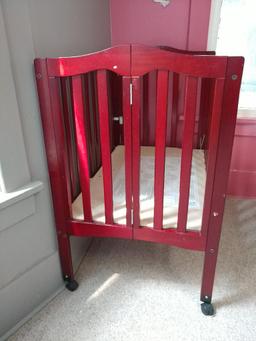 Folding Wooden Crib w/ 1 Mattress (Same as #7)