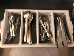 Tray of NSF Stainless Steel Tongs, Various Sizes and Designs