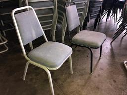 Lot of 80, Adirondack Direct Stacking Chairs, Metal Frame, Fabric Seat/Back, Mfg. 1999