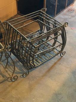 Iron Stackable Shelves, Lot of Two