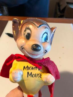 Mighty Mouse Squeeze Squeak Toy by Terryton 9.5in Tall w/ Cape