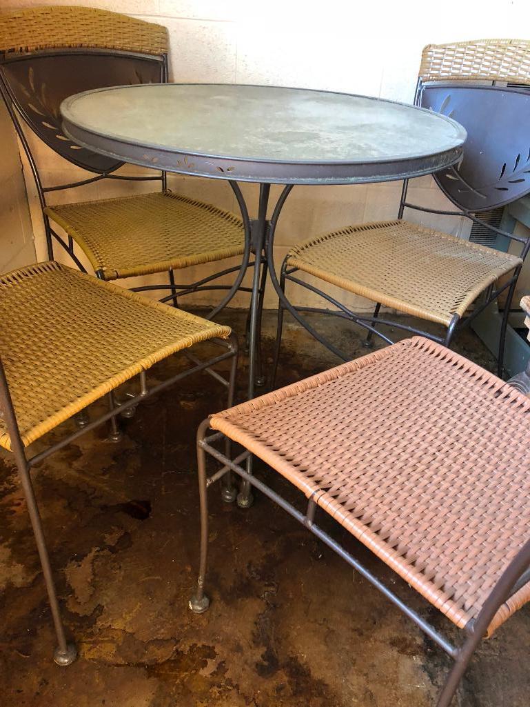 Two Bistro Tables w/ Four Chairs