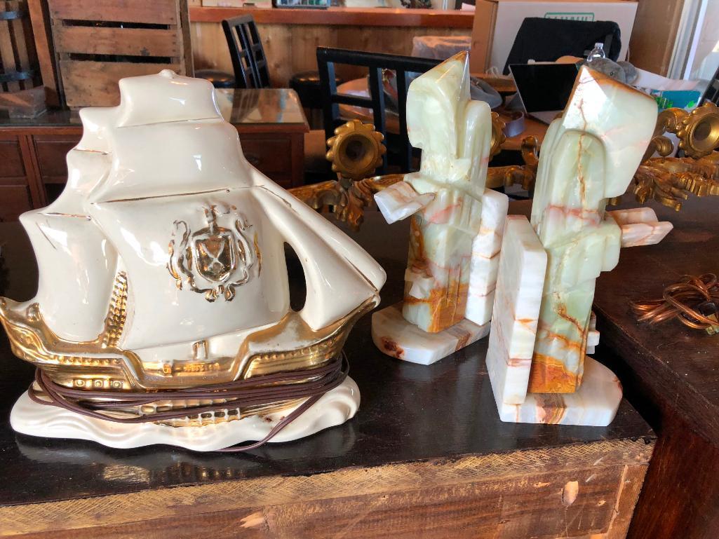 Ships Style Retro TV Light, Bookends