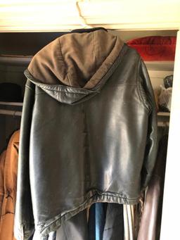 Giorgio Armani Size 12 Men's Distressed Leather Jacket