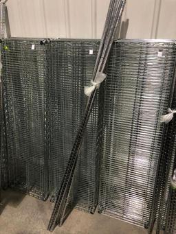 Chrome NSF Stationary Wire Shelving Rack, 5 Shelves