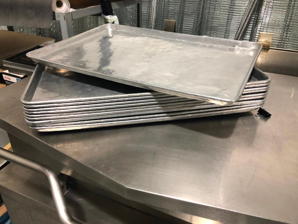 Lot of 10 NSF Aluminum Sheet Pan Racks, 18in x 26in, One Money for All 10