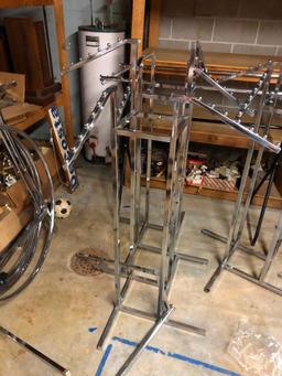 Lot of 7 Chrome Adjustable Clothing Racks