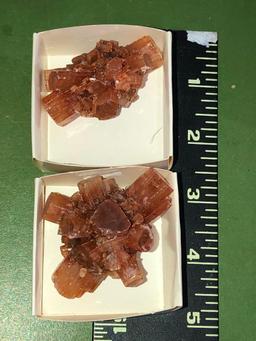 Moroccan Argonite in Matrix, Lot of 2 in Mt Rushmore Pencil Box