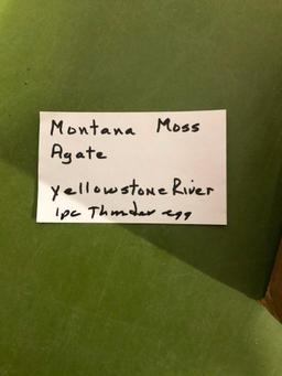 30+ Montana Moss Agate from the Yellowstone River, 1 Thunder Egg Piece