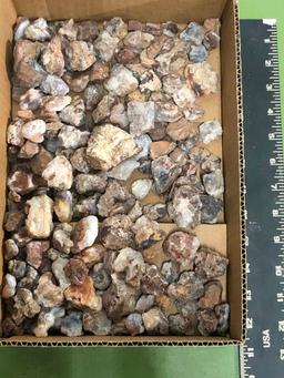 Huge Lot of Fire Agates, Rough, Contents of Box
