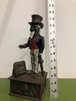 Uncle Sam Cast Iron Mechanical Bank