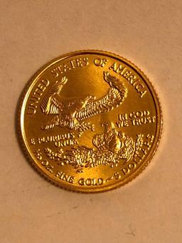 Gold Coin: 2006 U.S. 5 Dollar Gold Coin 1/10 Oz Fine Gold