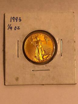 Gold Coin: 1993 10 Dollar Gold Coin 1/4 oz Fine Gold