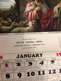 1943 Cutler Funeral Home Council Bluffs, IA Calendar