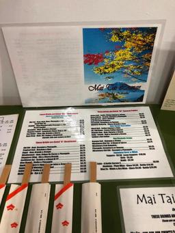 Mt Fugi Inn & Mai Tai Lounge Omaha Memorabilia, Braille Menu, Menus & Chopsticks