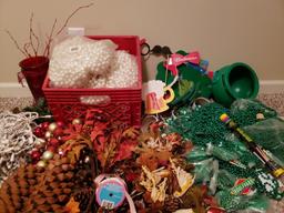 Assorted Saint Patty's Day, Mardi Gras, X-Mas, & decorations