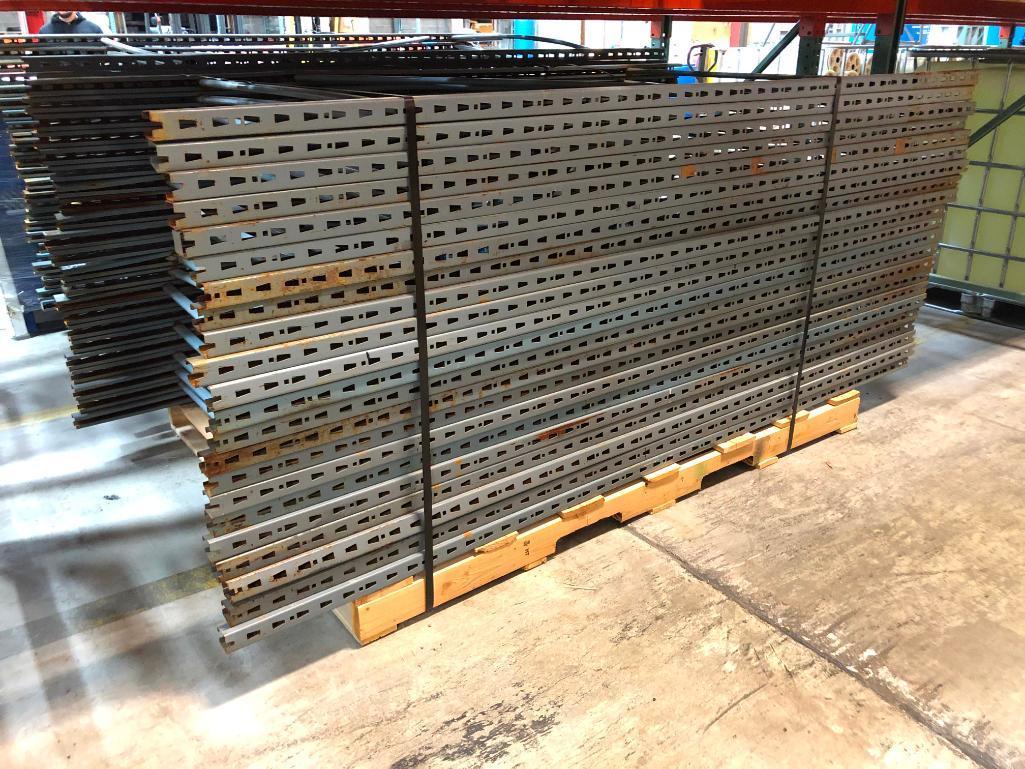 Warehouse Pallet Racking, Lg. Quantity Beams/Side Members, Uprights and Crossbars, 78 Sections, 624'